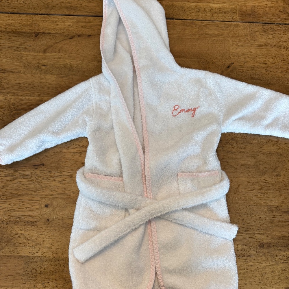 Lil Weezie bathrobe 1-2 years "Emmy" embroidery
